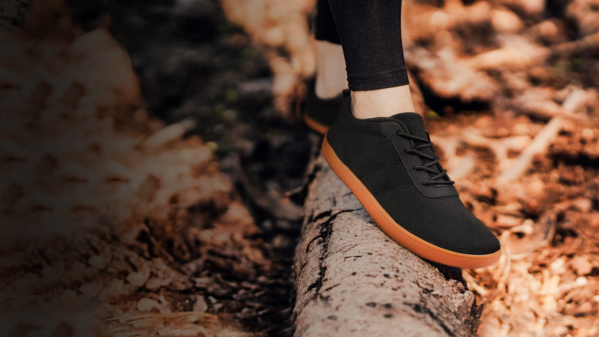 Barefoot walking on natural terrain